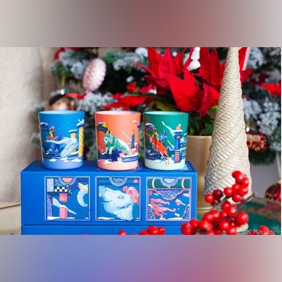 Diptyque Paris Holiday 2020 Trio Candle Empty Jar Glass Vessel Mini Decor Holder - Picture 1 of 15